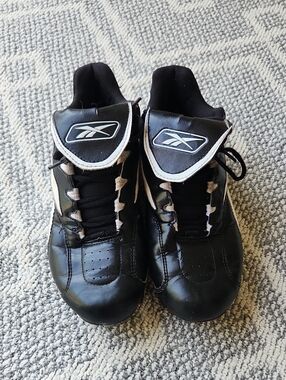 Reebok Black Baseball Sneakers with White Trim